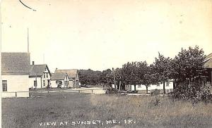 Sunset ME Street View RPPC Real Photo Postcard