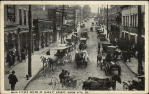 Inion City PA Main St. South of Market c1915 Postcard