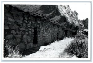 c1950's Cliff Dwellings Walnut Canyon Nat'l Monument AZ RPPC Photo Postcard