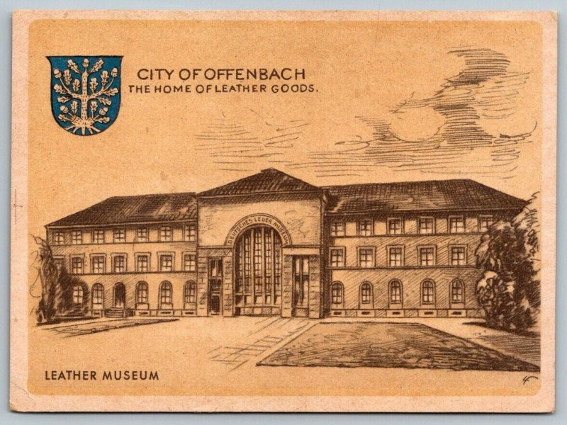 1945  Offenbach  Germany  Leather Museum  Postcard