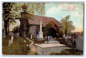 1905 Exterior Old Swedes Church Cemetery Wilmington Delaware DE Vintage Postcard 
