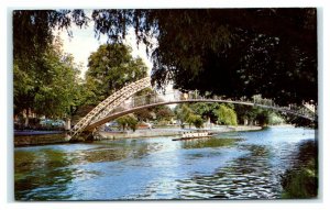 The Suspension Bridge Bedford Bedfordshire England UK Postcard