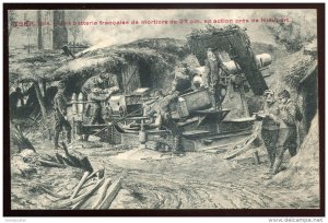 dc786 - BELGIUM Battle of Yser WWI 1914 Military. Soldiers. Cannon