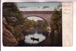 Echo Bridge, Newton Lower Falls, Massachusetts, Used 1906 Flag Cancel