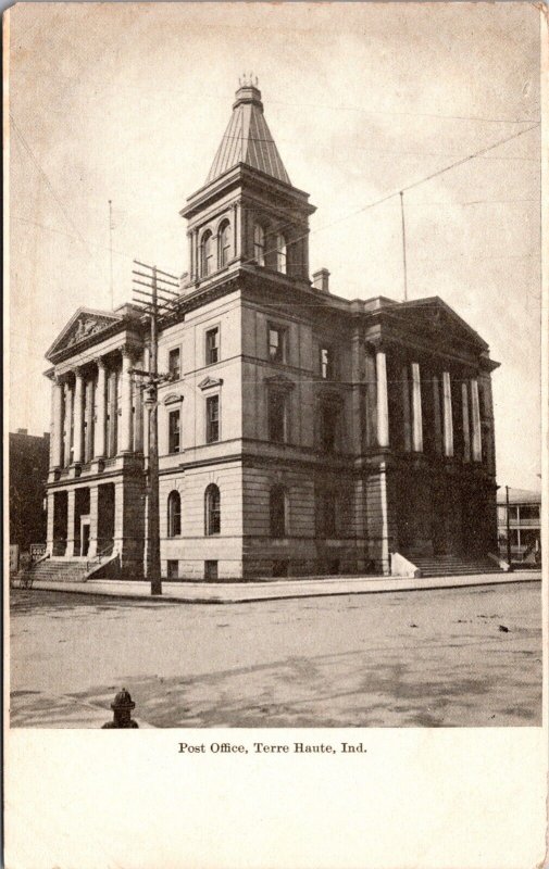 Postcard United States Post Office Building in Terre Haute, Indiana