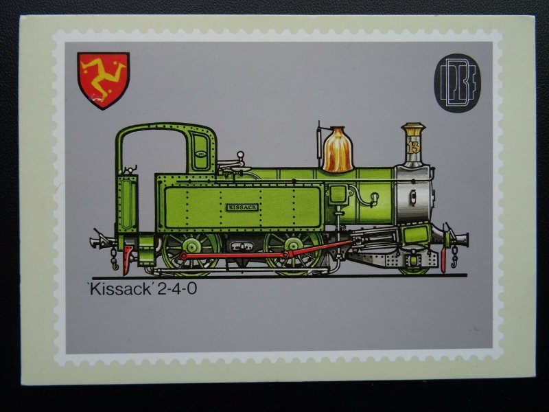 Isle of Man Steam Railway KISSACK 2-4-0 British Philatelic Fed c1970's Postcard