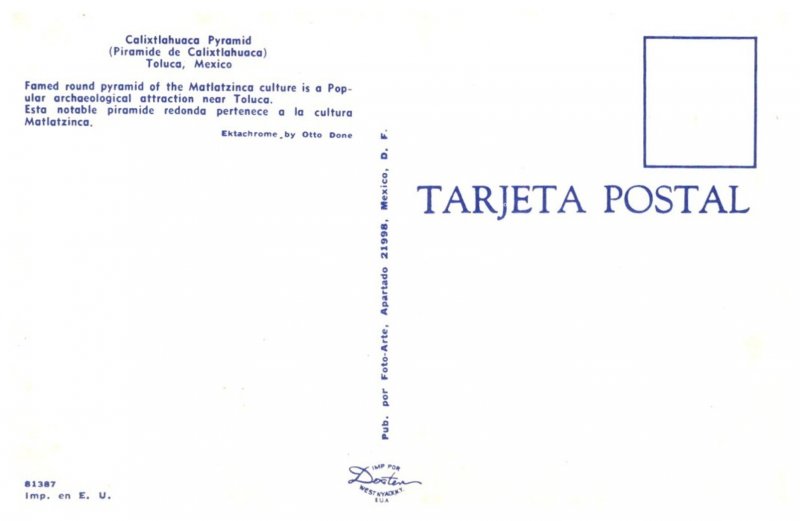 Mexico Toluca Calixtahuaca Puramid