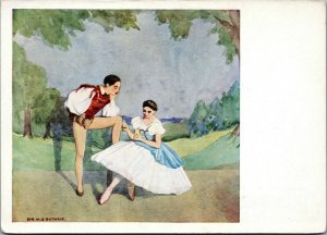 postcard art - E.M.S. Guthrie - Pictures from Ballet - Giselle Fonteyn Helpmann