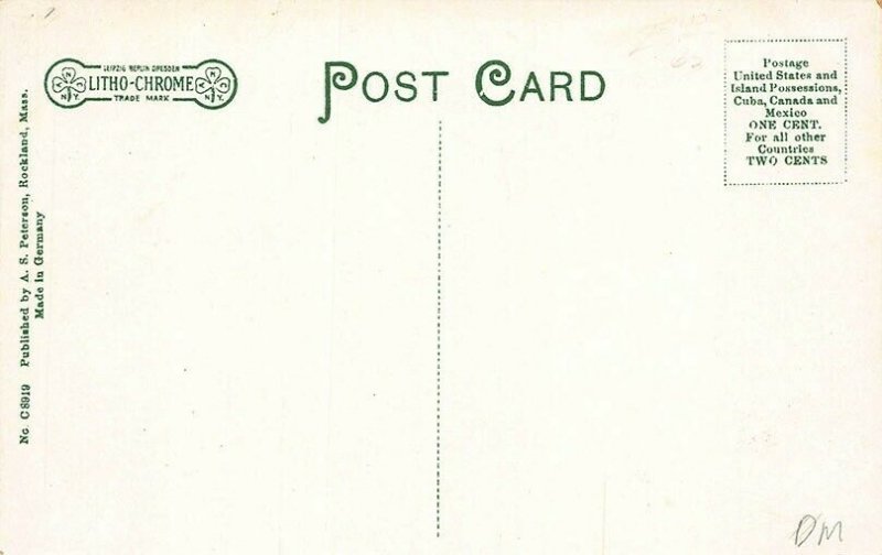 Rockland MA Railroad Station Train Depot Postcard