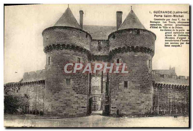 Postcard Old Guerande St. Michael's Gate