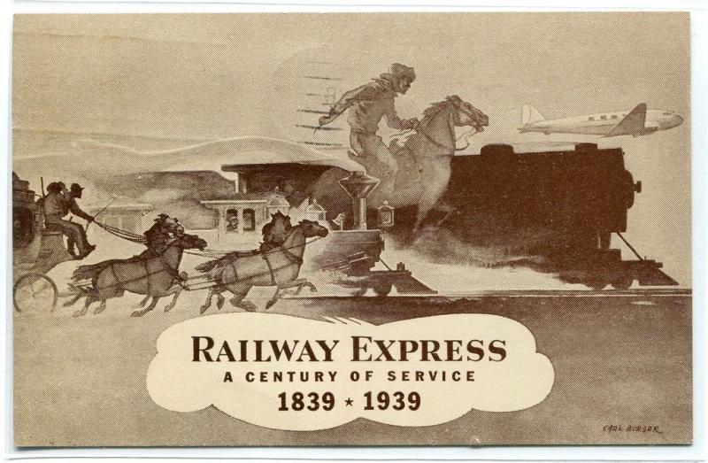 Railway Express Century of Service New York World Fair 1939 postcard