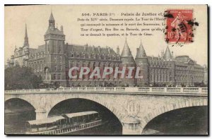 Postcard Old Courthouse Paris I and Concierge Date XIV century royal residence