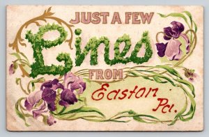 Greetings From  Easton  Pennsylvania   Postcard
