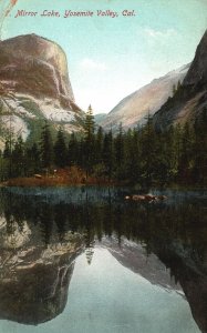 Vintage Postcard 1908 Mirror Lake Pines Mountain Yosemite Valley California CA