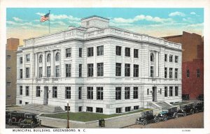 H62/ Greensboro North Carolina Postcard c1920s Municipal Building 14