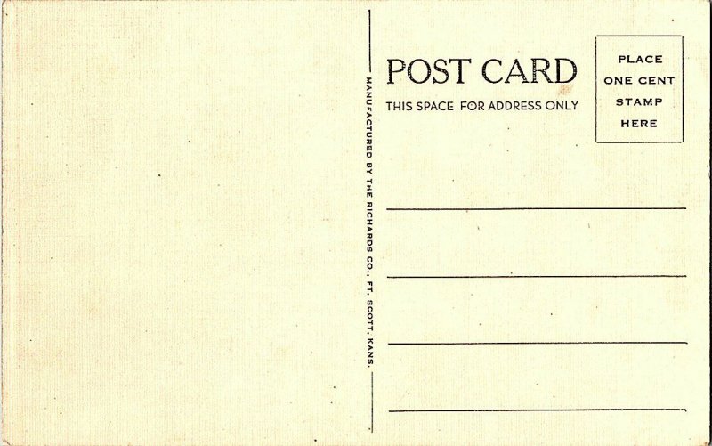 Stewarts Dam Winding Marmaton Fort Scott KS Vintage Postcard Standard View Card 
