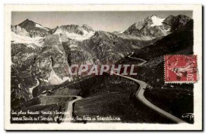 Old Postcard The highest road d & # 39Europe Route of & # 39iseran Sassiere