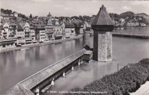 Switzerland Luzern Kapellbruecke und Wasserturm Photo