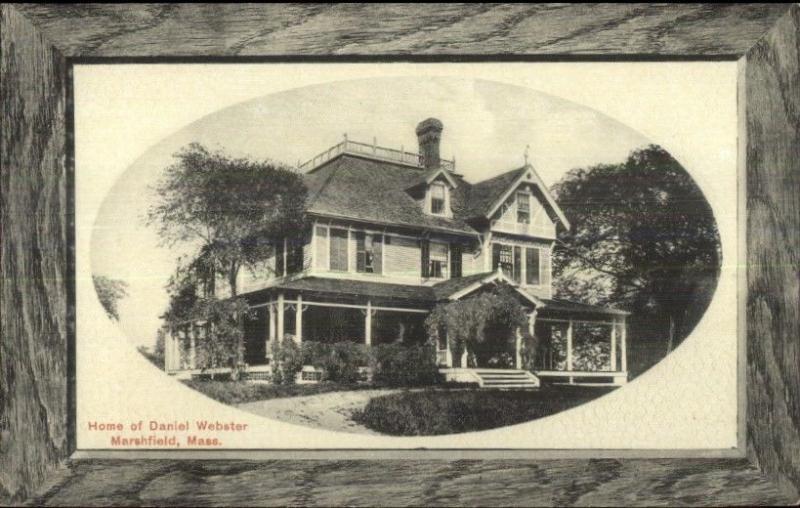 Marshfield MA Home of Daniel Webster c1910 Postcard - Nice Border