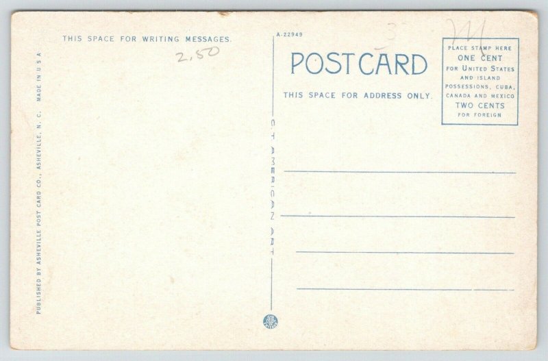 Greenwood South Carolina~Red Brick US Post Office~Cupola~1920s Postcard 