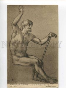 3045777 NUDE Man ETUDE Chavannes Vintage Postcard