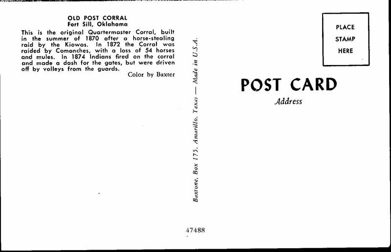 Postcard MILITARY SCENE Fort Sill Oklahoma OK AM4455