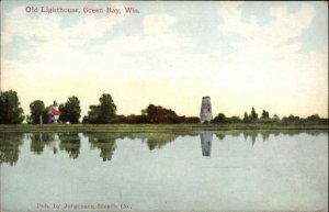 Green Bay Wisconsin WI Lighthouse Light House c1910 Vintage Postcard