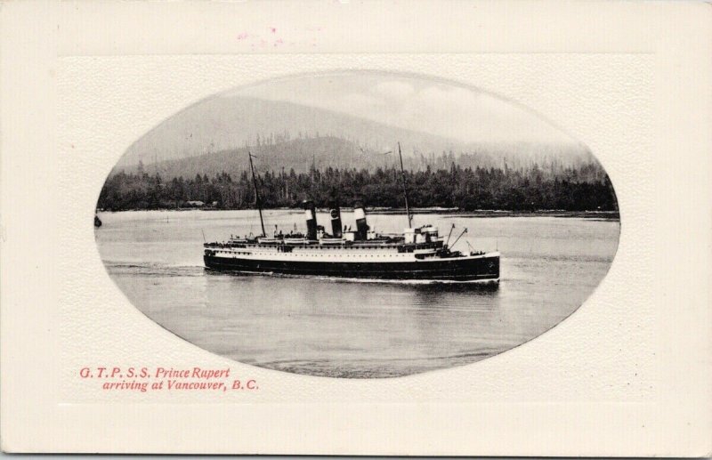 SS 'Prince Rupert' Ship Vancouver BC c1917 Dead Letter Office Postcard G57
