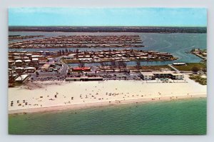 Treasure Island Boca Ciega Bay St Petersburg Florida FL UNP Chrome Postcard P2