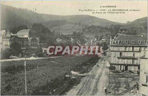 Old Postcard La Bourboule Casino Square and the City Hall