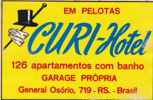 Brasil Osorio Curi Hotel Vintage Luggage Label sk2438