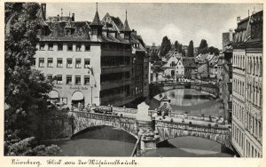 Vintage Postcard Aerial View Of The Buildings And Bridges Old Structure