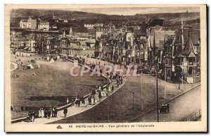 Old Postcard Mers les Bains General View of the & # 39esplanade