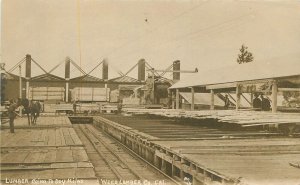 Postcard RPPC California Lumber Dry Kilns Weed Lumber Company Logging 23-1305