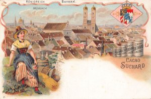 Advertising Chocolat Suchard Germany Bayern Muenchen Munich postcard B978