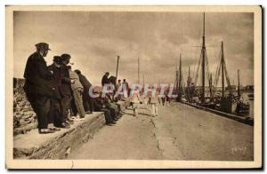 Roscoff Old Postcard The pier walk