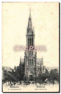 Old Postcard Mulhouse Church St Etienne