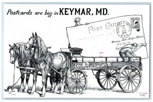 1989 Cox & Stonesifer Merchant Horse Wagon Keymar Middleburg MD Vintage Postcard