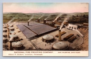 J87/ East Palestine Ohio Postcard c1910 National Fire Proof Factory Kilns 1182
