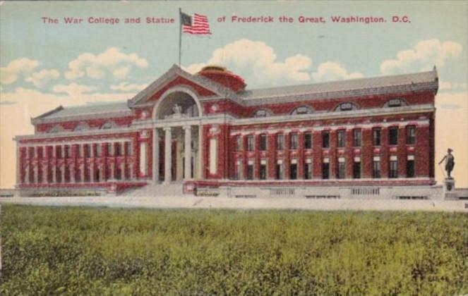 Washington D C The War College and Statue Of Frederick The Great  1912