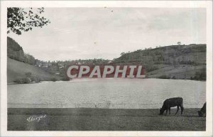 Postcard Old Menet Cantal Lake