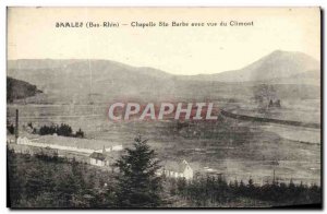 Old Postcard Saales Chapel St. Barbara With View From Climont