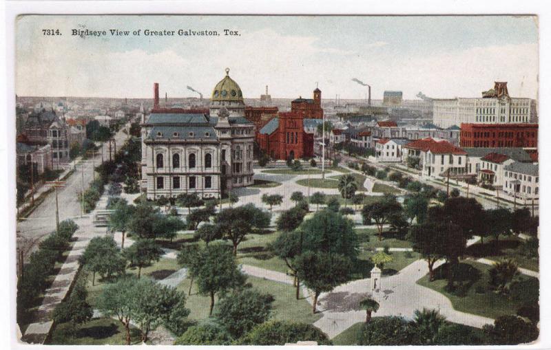 Panorama Galveston Texas 1911 postcard
