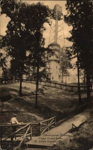 Creve Coeur Lake St. Louis County Missouri MO Observation Tower Postcard
