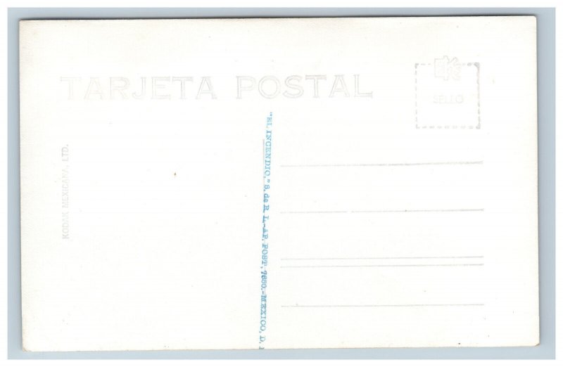 Paseo de la Reforma Mexico Real Photo Street Scene Cars Postcard RPPC Yanez