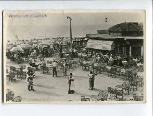 287261 HOLLAND ZANDVOORT Terras Groot Badhuis Bath House Vintage photo RPPC