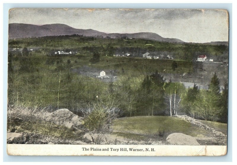 c1920s The Plains and Tory Hill, Warner New Hampshire NH Posted Vintage Postcard 