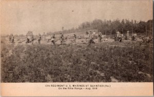 Mint USA WW1 RPPC Postcard 13th Regiment US Marines Shooting Range USMC