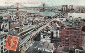 USA New York Brooklyn and Manhattan Bridges 06.98