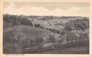 Cadiz Ohio Jewett Pike Birdseye View Antique Postcard K30514